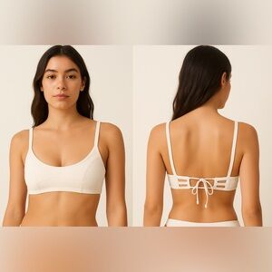Letarte White Bandage Bikini Top Sz. S